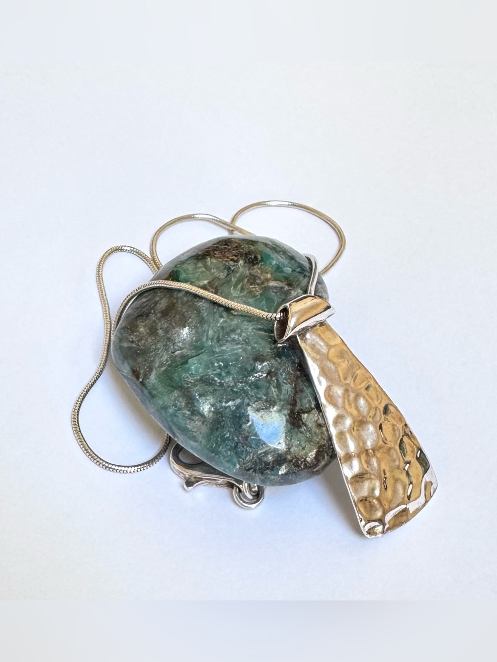 SILPADA Necklace Hammered Sterling Tie Geometric 18” Chain Detach N1592 EXC COND - Picture 7 of 8